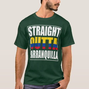 Rak ut från Barranquilla Colombia tjej T Shirt