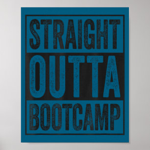 Rak ut från bootcamp soldat grundutbildning poster