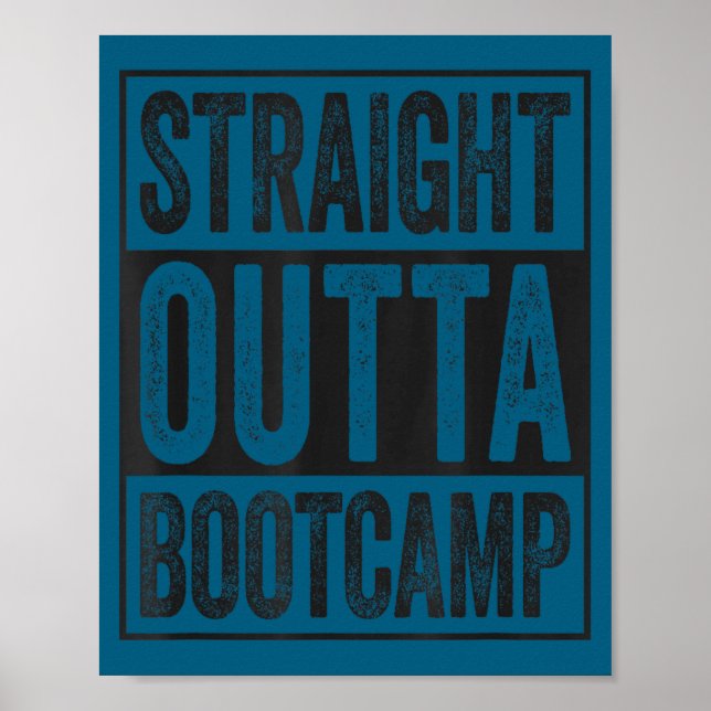Rak ut från bootcamp soldat grundutbildning poster (Framsidan)