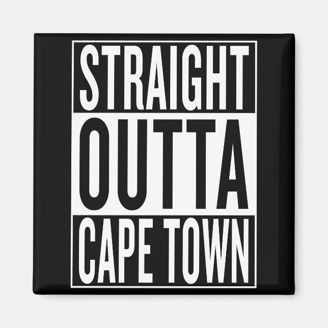 rak ut från Cape Town Magnet (Framsidan)