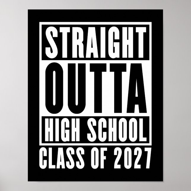 Rak ut från gymnasiet klass 2027 poster (Framsidan)