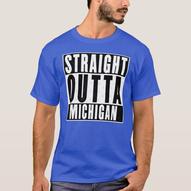 Rak ut från Michigan i överstorlek T Shirt (Framsida)