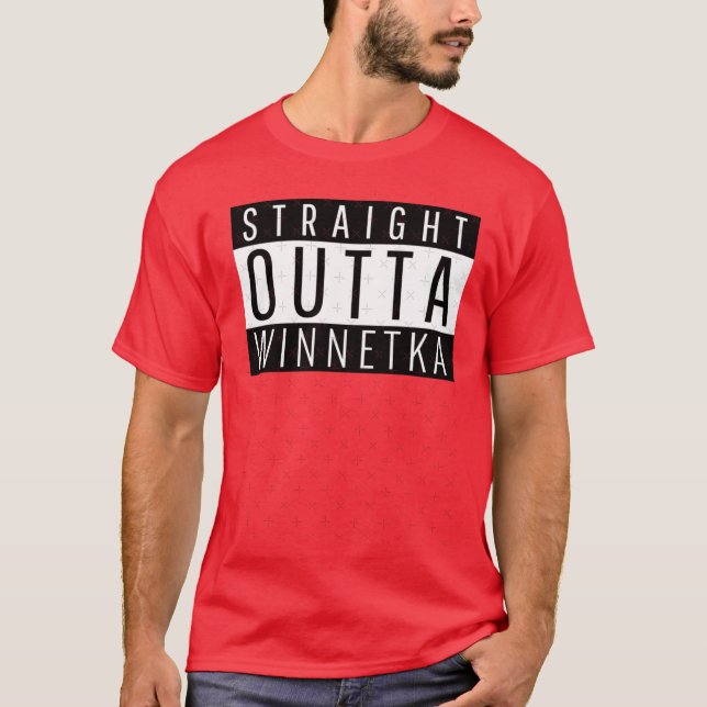 Rak ut från Winnetka Illinois Överdimensionerad T Shirt (Framsida)