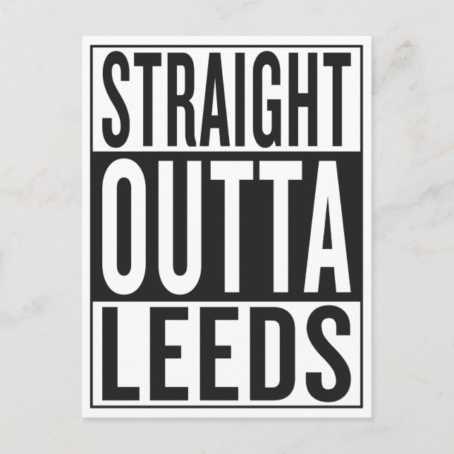 rak ut Leeds Vykort (Framsida)