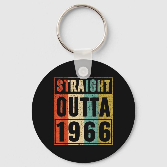 Rak ut ur 1966 Klassisk födelsedag 1966 Nyckelring (Framsida)