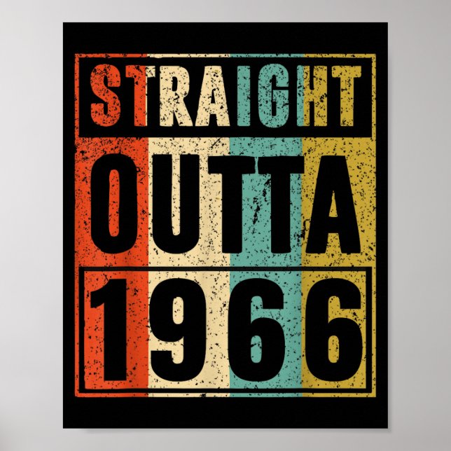 Rak ut ur 1966 Klassisk födelsedag 1966 Poster (Framsidan)