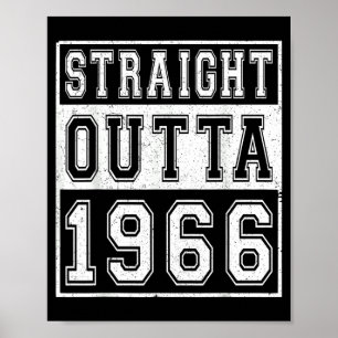 Rak ut ur 1966 Klassiska födelsedagsår Poster