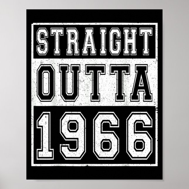 Rak ut ur 1966 Klassiska födelsedagsår Poster (Framsidan)
