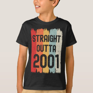 Rak ut ur 2001 Roligt Retro Födelsedags Awesome S T Shirt