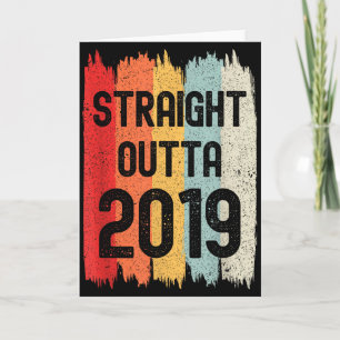 Rak ut ur 2019 Roligt Retro Födelsedag Fantastisk Kort