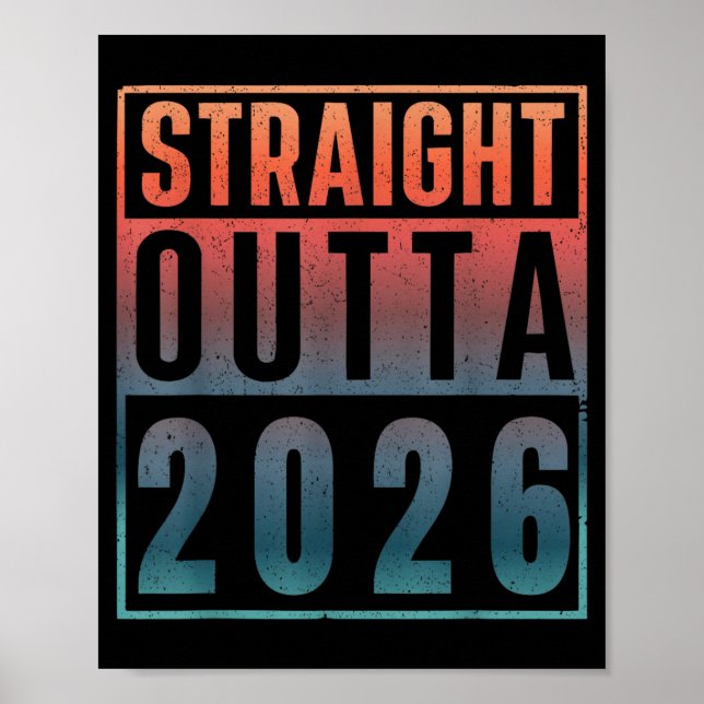 Rak ut ur 2026 Födelsedag Klassiker 2026 Poster (Framsidan)