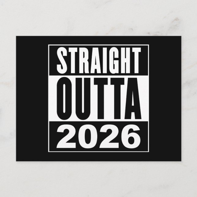 Rak ut ur 2026 vykort (Framsida)