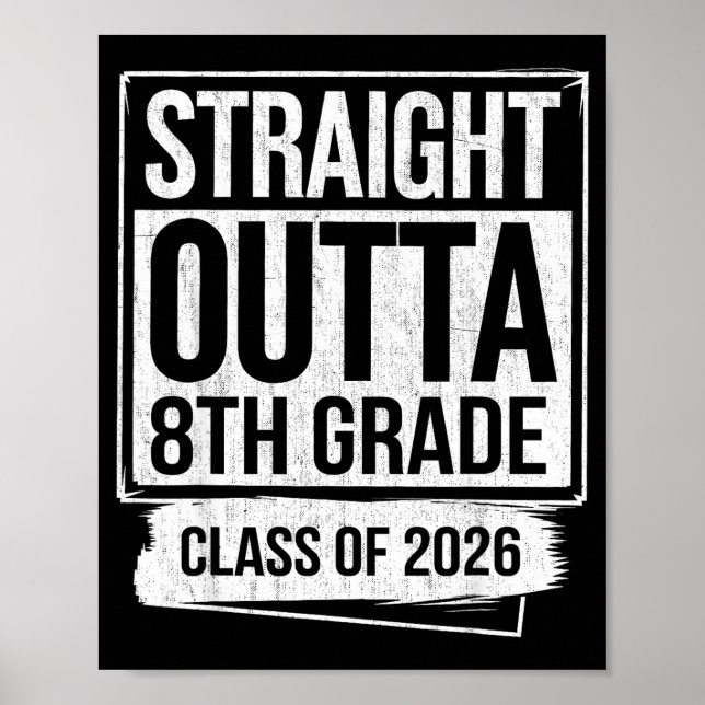 Rak ut ur 8:e klass examenklass 2026 poster (Framsidan)
