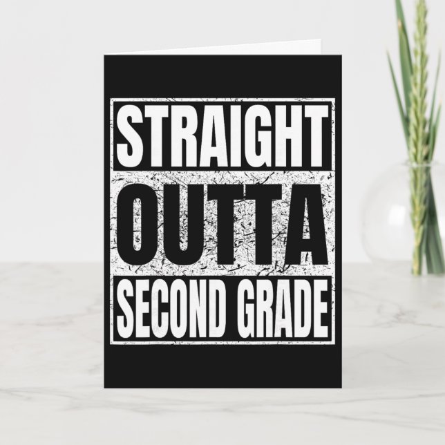 Rak ut ur andra klass examen rolig 2026 kort (Framsida)