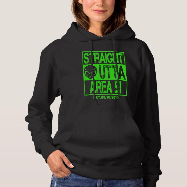 Rak ut ur Area 51 UFO-utomjording T Shirt (Framsida)