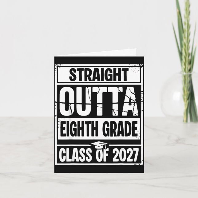 Rak ut ur åttonde klassens examensklass kort (Framsida)