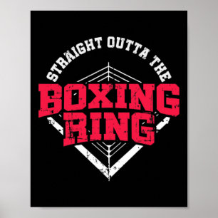 Rak ut ur boxningsringen Mma kickboxning Boxning Poster