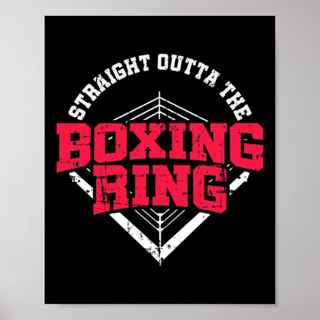 Rak ut ur boxningsringen Mma kickboxning Boxning Poster (Framsidan)