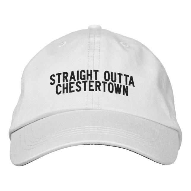 Rak ut ur Chestertown Maryland Hatt Broderad Keps (Framsida)