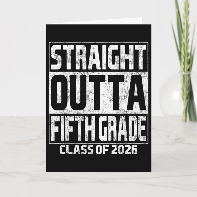 Rak ut ur femte klass examen Cl 2026 5:e  Kort (Framsida)