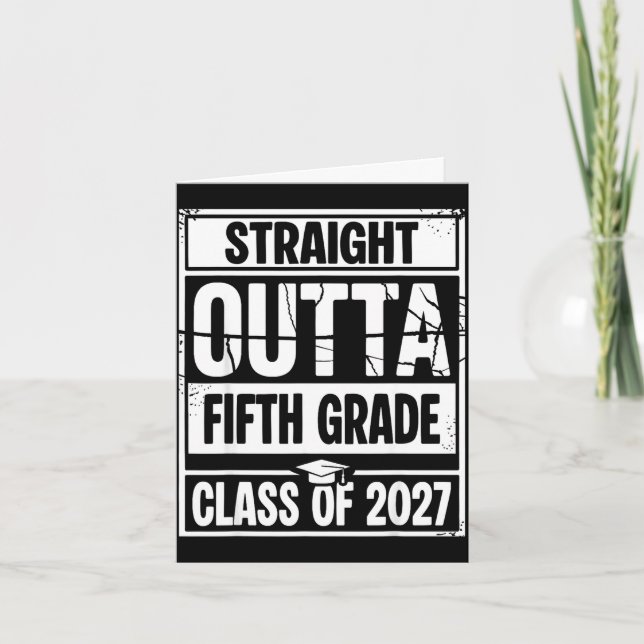 Rak ut ur femte klass examen klass av kort (Framsida)