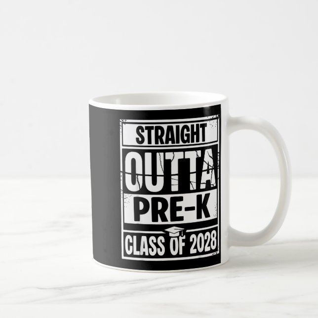 Rak ut ur förskoleavslutning klass 2028 kaffemugg (Höger)