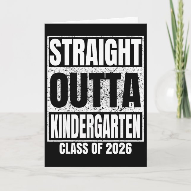 Rak ut ur förskoleutexaminerad Cl 2026 examen Kort (Framsida)
