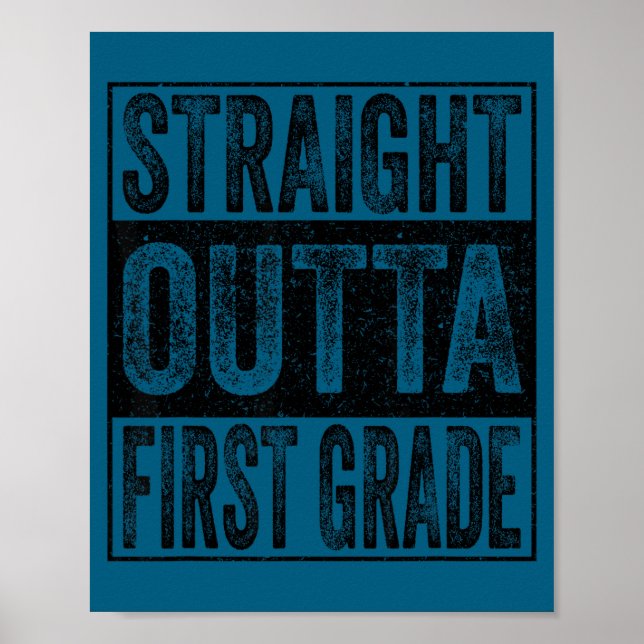 Rak ut ur första klass klass 2026 examen 1:a poster (Framsidan)