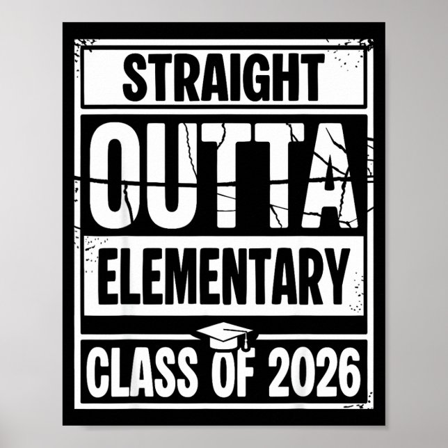 Rak ut ur grundskoleexamen klass 2026 poster (Framsidan)