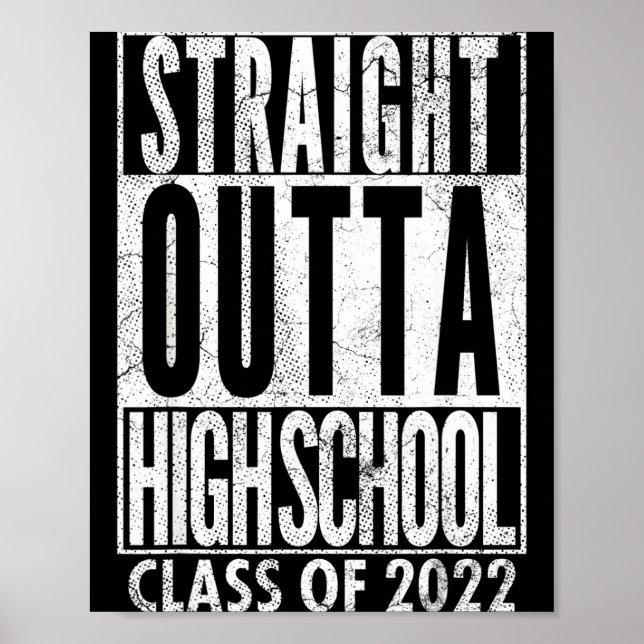 Rak ut ur gymnasiet examenklass 2022 poster (Framsidan)