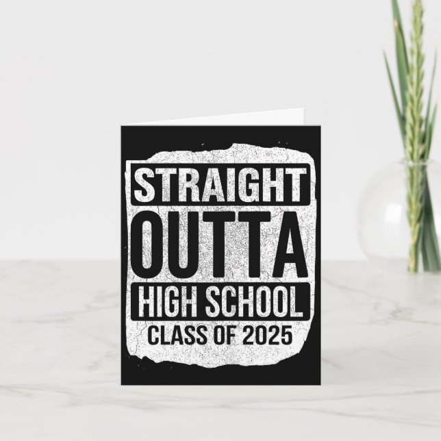 Rak ut ur gymnasiet examenklass 2025 kort (Framsida)