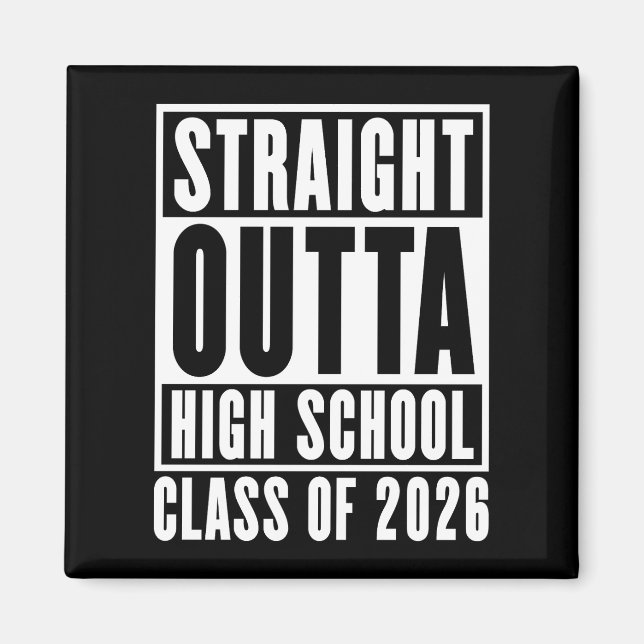 Rak ut ur gymnasiet klass 2026 magnet (Framsidan)