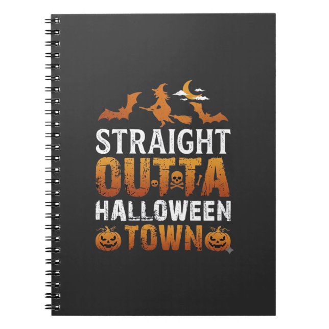Rak ut ur Halloween Town Häxmånad Fladdermöss Pump Anteckningsbok (Framsidan)