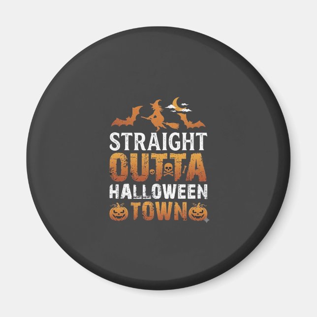 Rak ut ur Halloween Town Häxmånad Fladdermöss Pump Magnet (Framsidan)