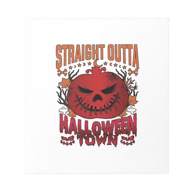 Rak ut ur Halloween Town Röda Pumpa Spöken L Anteckningsblock (Framsida)