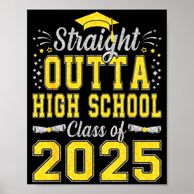 Rak ut ur high school-examensklass poster (Framsidan)