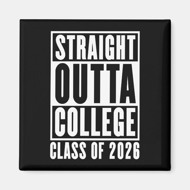 Rak Ut Ur Högskolan Klass 2026 Magnet (Framsidan)