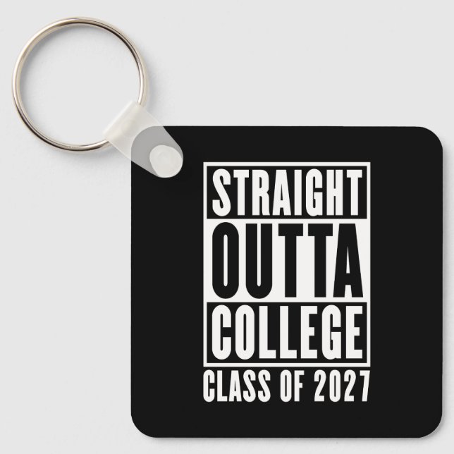 Rak ut ur högskolan klass 2027 nyckelring (Framsida)
