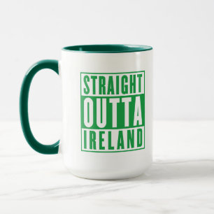 Rak ut ur Irland St. Patricks Day Irländska Mugg