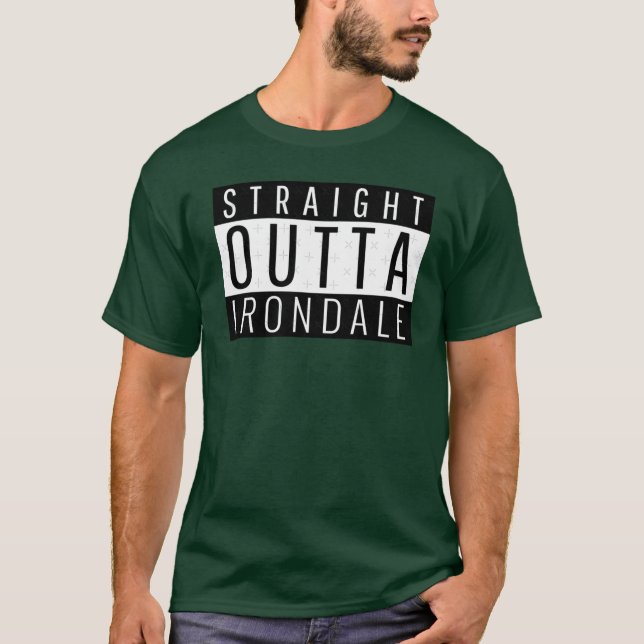 Rak ut ur Irondale Alabama överstorlek T Shirt (Framsida)