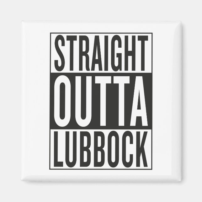 rak ut ur Lubbock Magnet (Framsidan)