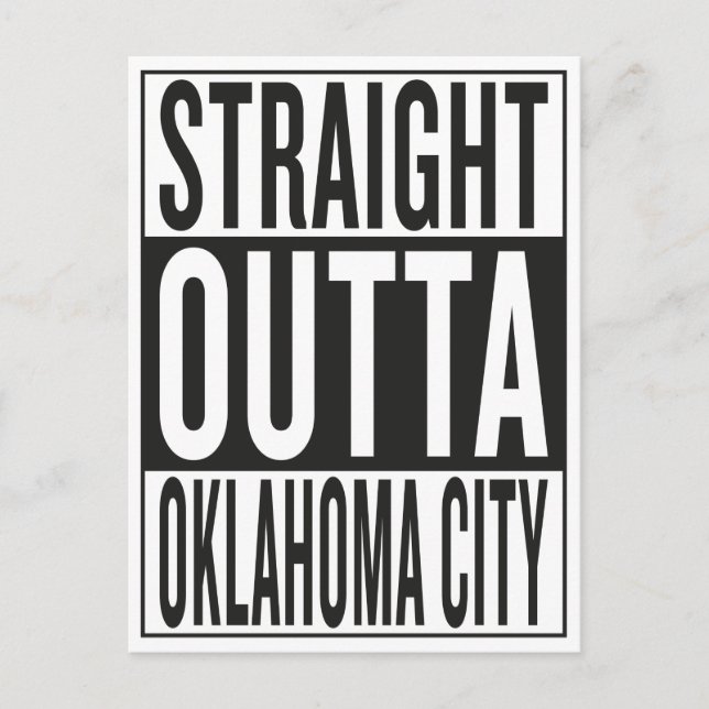 rak ut ur Oklahoma City Vykort (Framsida)