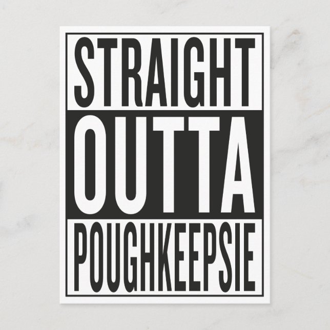 rak ut ur Poughkeepsie Vykort (Framsida)