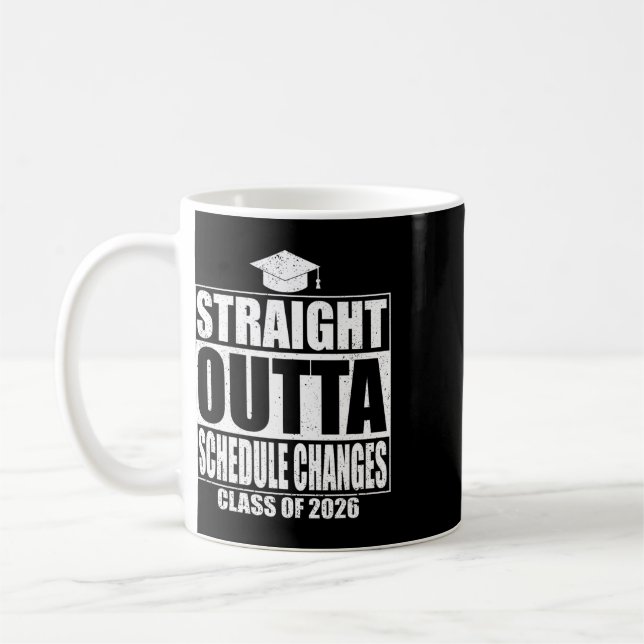 Rak Ut Ur Schemaläggningsändringar Examen 2026 Gr Kaffemugg (Vänster)