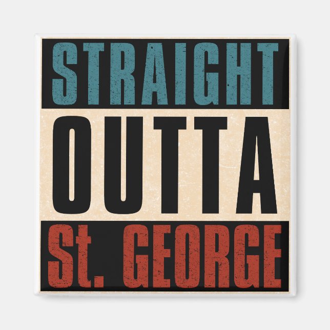 Rak ut ur St. George Utah UT Magnet (Framsidan)