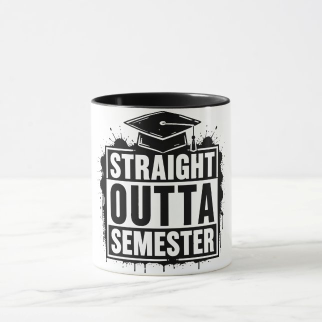 Rak ut ur terminens roliga examensmugg mugg (Center)