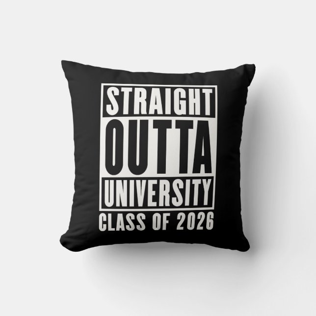 Rak ut ur universitetet klass 2026 kudde (Framsida)