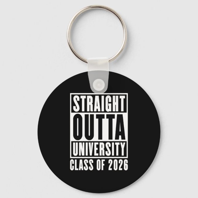 Rak ut ur universitetet klass 2026 nyckelring (Framsida)