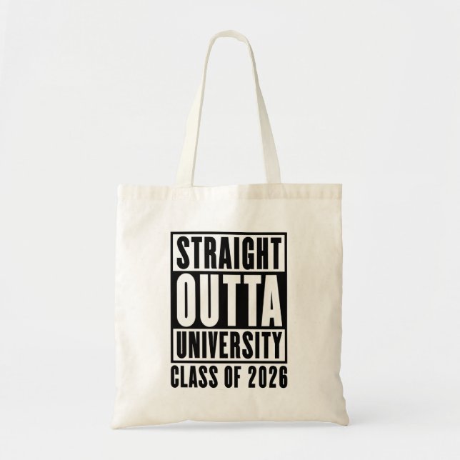 Rak ut ur universitetet klass 2026 tygkasse (Framsidan)
