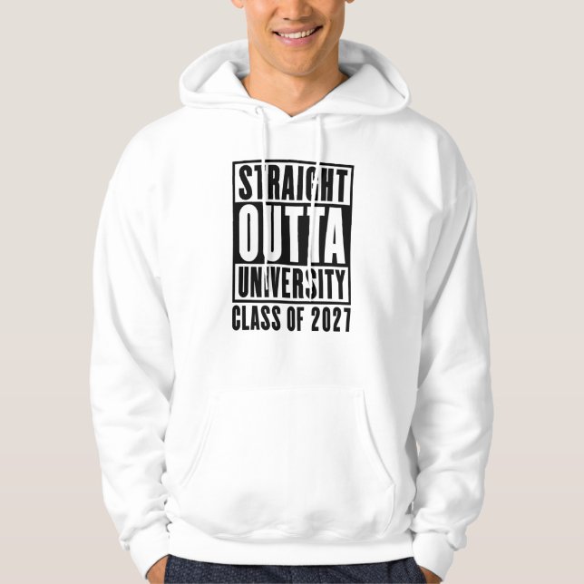 Rak ut ur universitetet, klass 2027 hoodie (Framsida)